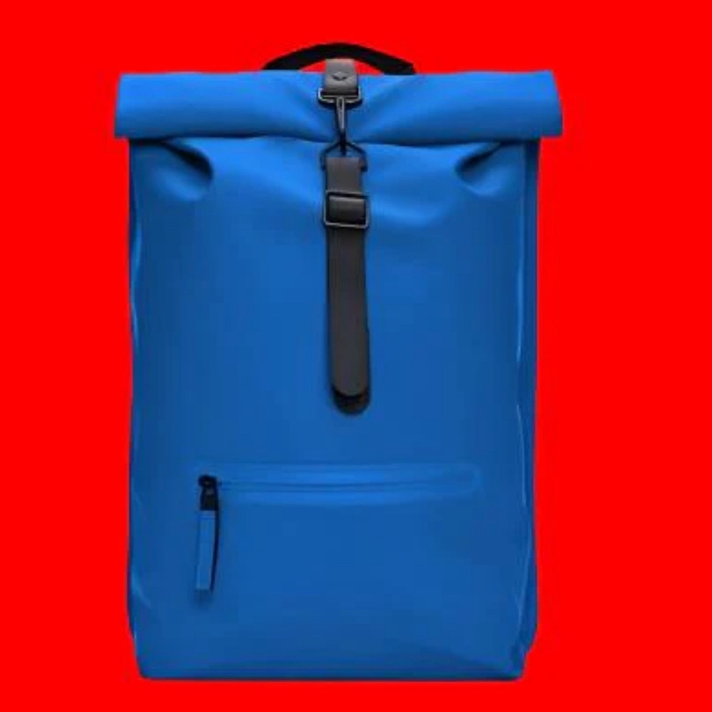 RAINS Waves Blue Rolltop Rucksack W3 17L Waterproof Backpack/Cycling Pack NIB